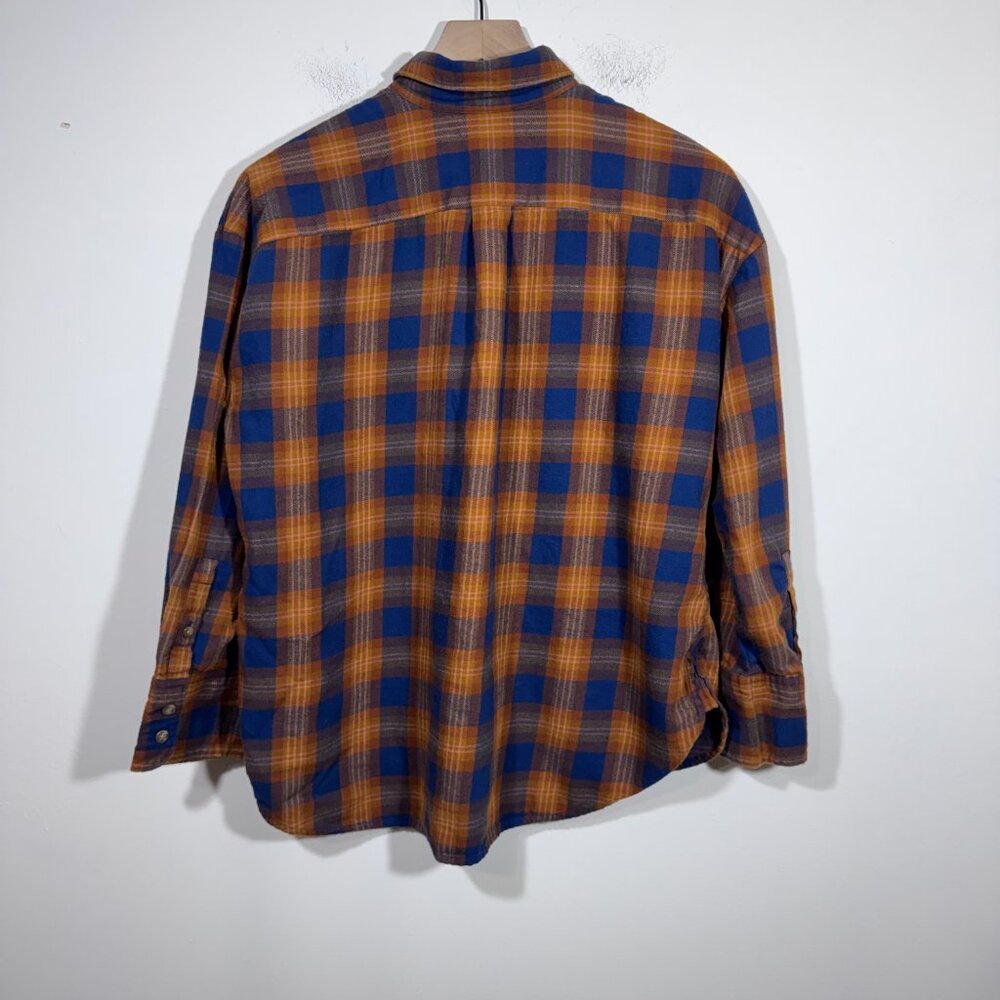 Madewell Soft Flannel Cotton Cropped Fit Westward Shirt in Ardan Plaid Sz M - Picture 5 of 7